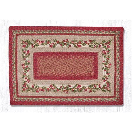 CAPITOL IMPORTING CO 20 x 30 in Cranberries Printed Rectangle Patch Rug 67390C